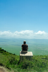 The Ngorongoro Crater is a massive volcanic crater in Tanzania. At its center lies a crater lake, providing habitat for many African wildlife.