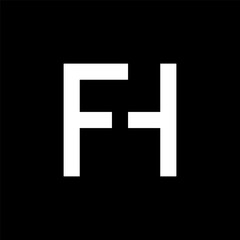 Obraz premium Letter FH minimal monogram logo