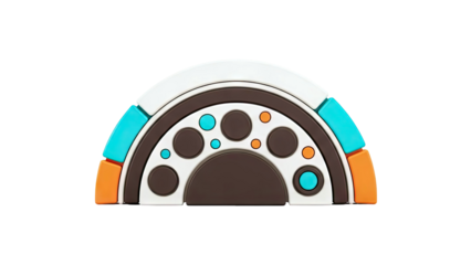 Stackable Rainbow Toy with Circles