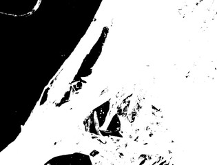 Abstract grunge texture with vintage black patterns, rough details, and expressive contrast on a transparent background.