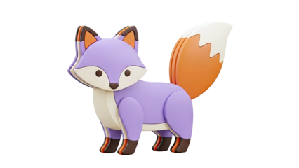 3D Cartoon Fox Illustration