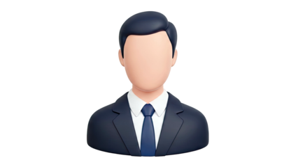 3D Male Avatar in Suit and Tie