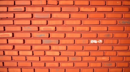 Obraz premium Red Brick Wall with Slight Imperfections and Texture