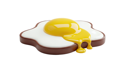 Realistic Fried Egg 3D Render