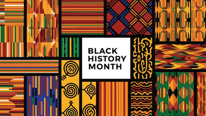 Colorful patterns celebrate Black History Month © Izuna