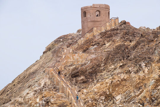 Sultanate of Oman, Muscat, Lookout Tower, Built to Celebrate Oman's 20th National Day, Riyam Park. Waterfront, Corniche.