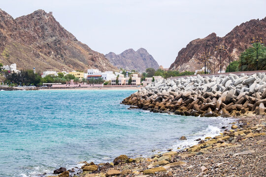 Sultanate of Oman, Muscat, waterfront Riyam Park. Waterfront, Corniche.
