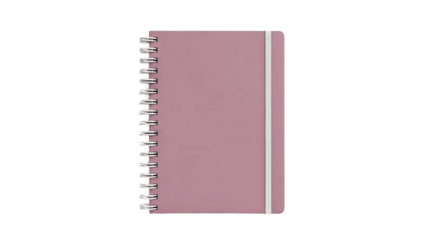 Pink Spiral Notebook with Elastic Band