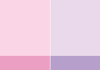 Fototapeta premium minimalist geometric split background of soft pastel pink and calming purple shades, for graphic projects and creative layouts