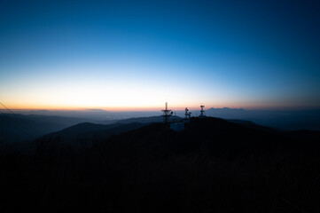 鰐塚山電波塔からの星空写真