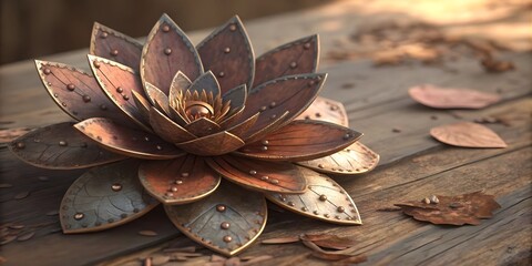 Rustic Metal Exotic Flower – Handcrafted Art in Nature