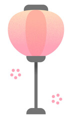 ひなまつりのぼんぼり　レトロなフラットデザイン