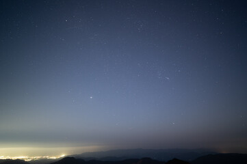 鰐塚山電波塔からの星空写真