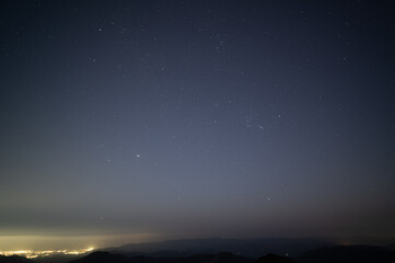 Fototapeta premium 鰐塚山電波塔からの星空写真