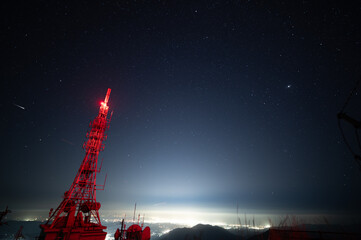 鰐塚山電波塔からの夜空