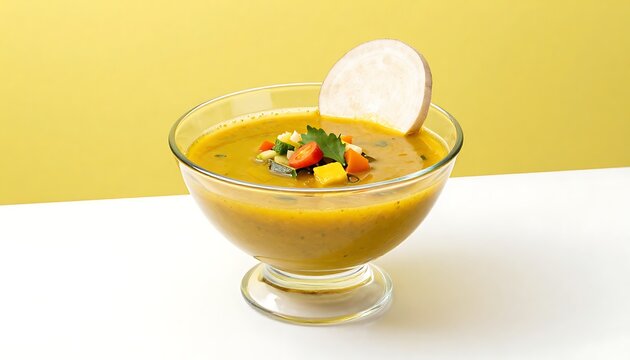 Chairo Pace&ntilde;o soup in a contemporary presentation.