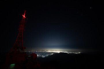 鰐塚山電波塔からの夜空