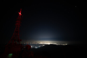 鰐塚山電波塔からの夜空