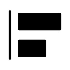 Fototapeta premium Align Right Icon Vector Symbol Design Illustration