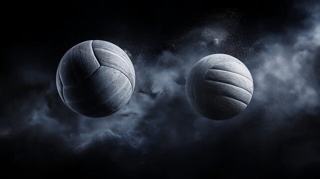 Minimalist Volleyball Black Background 