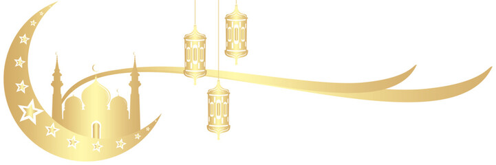 Line illustration background for Ramadan kareem