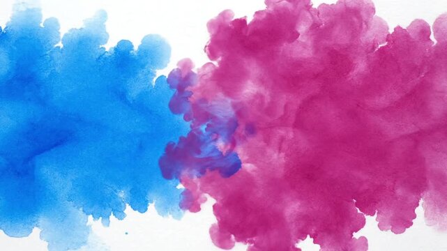 Vibrant Blue Smoke on White Background