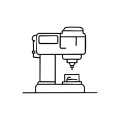 Industrial Machine Line Icon Illustration © FENDI