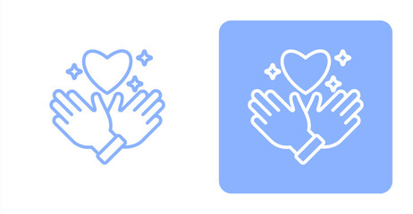 Obraz premium Respect Line Two-tone color and contrasting background icon illustration