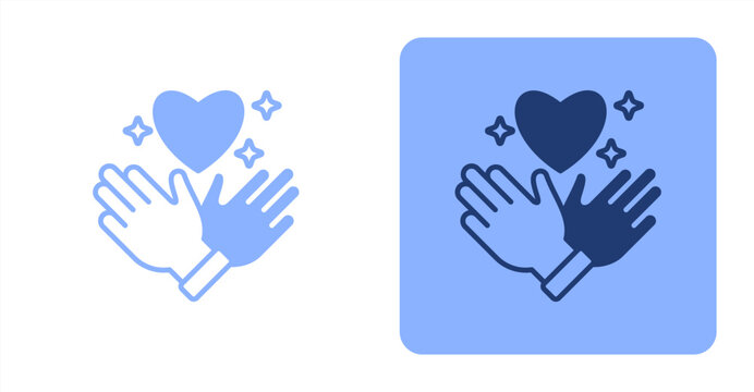 Respect Mixed  Two-tone color and contrasting background icon illustration