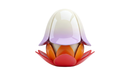 3D Rendered Abstract Flower Sculpture