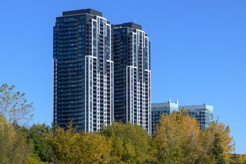 Modern Etobicoke Toronto Ontario condo tower buildings