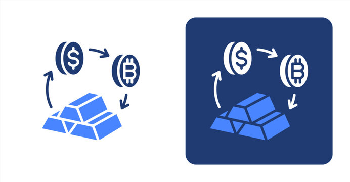 Adaptability Glyph Color  Two-tone color and contrasting background icon illustration