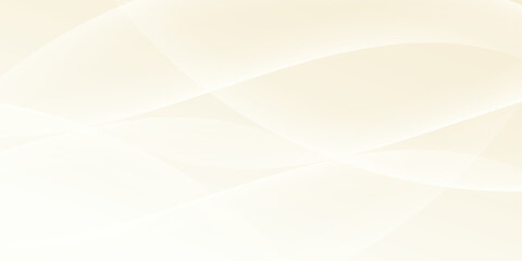 Smooth beige wave gradient background. Soft silk ecru liquid wallpaper. Pearl color splash texture for banner, flyer, presentation, graphic design, leaflet. Abstract blur wavy backdrop cover. Vector © Farrohah