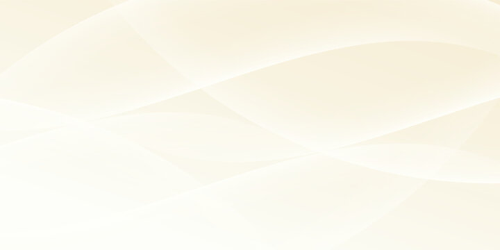 Smooth beige wave gradient background. Soft silk ecru liquid wallpaper. Pearl color splash texture for banner, flyer, presentation, graphic design, leaflet. Abstract blur wavy backdrop cover. Vector