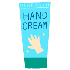 チューブ型ハンドクリームのイラスト