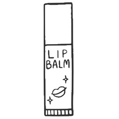 スティック型リップクリームのイラスト　線画