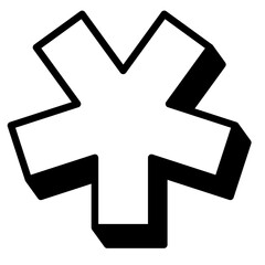 Obraz premium Asterisk Graphic element, bullet point