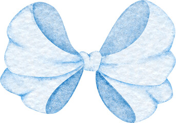 Watercolor Blue Bow