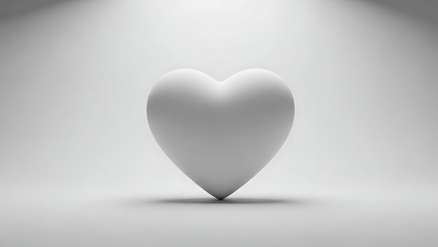 A heart symbolizes love on Valentine's Day in a spotlight.