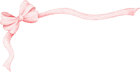 Watercolor Pink Ribbon