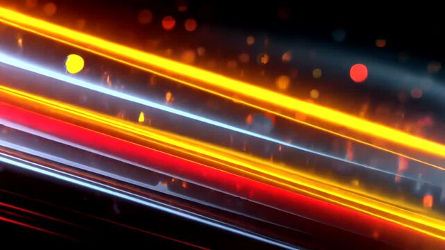 Dynamic streaks of light in vibrant motion capturing energetic night scenes