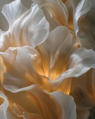 Fototapeta premium blooming flower petals made of soft frosted glass frangipani plumeria flower