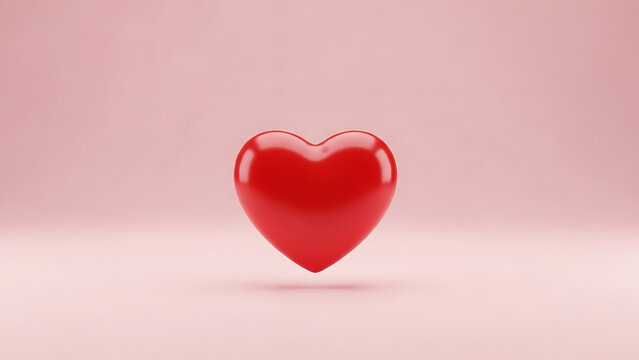A red heart symbolizing love on a valentine day background