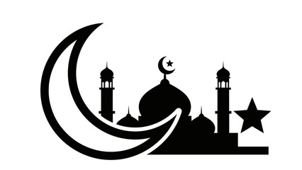 Obraz premium Black_and_white_Ramadan_bold_icon__plain_1766813623612.eps