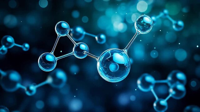 Molecular structure in blue