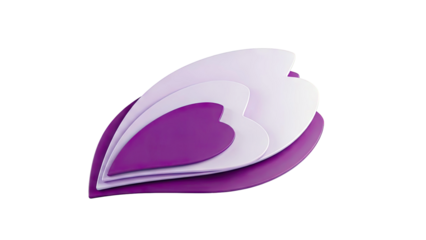 Layered Purple Hearts