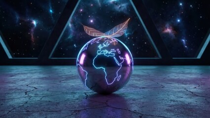 Motivation and Success: Fragile Leaf Surviving in Urban Concrete Landscape with background, concrete, glow, cracked, business, fragrance, cloud