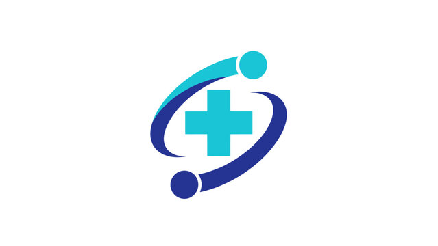 Medical Health Care Cross Symbol Abstract Design.