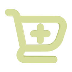 Fototapeta premium Modern Shopping Cart E-commerce Icon