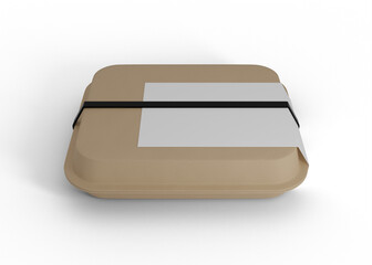 Kraft Food Box Package Mockup